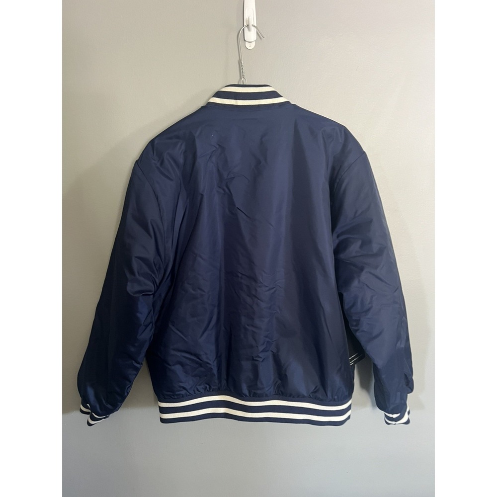 New Tna Aritzia Stadium Bomber Jacket in Navy /Whisper White - Women's Small - Picture 3 of 5